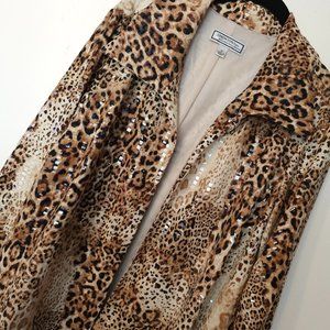 George SIMONTON SAYS Leopard Print Sequin Jacket